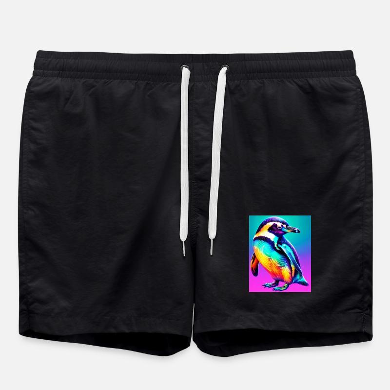 penguin - Swim Trunks - black