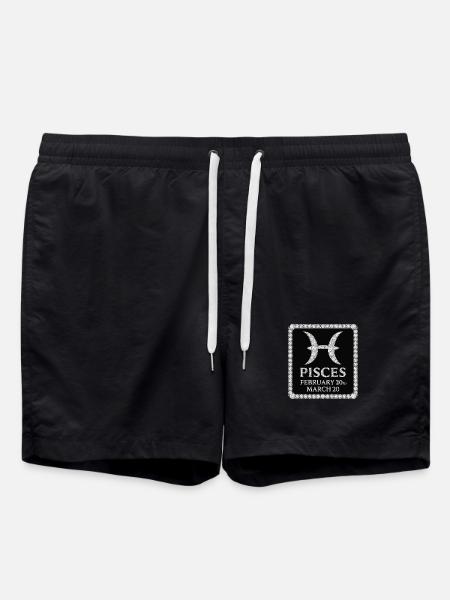 Zodiac sign Pisces - Swim Trunks - black