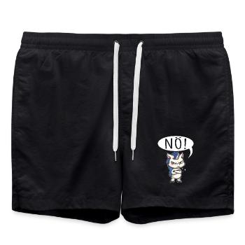 Nope Easy Nope Unicorn Girls Women Teens - Swim Trunks - black - Front - AI Model Male 185 light (185cm)