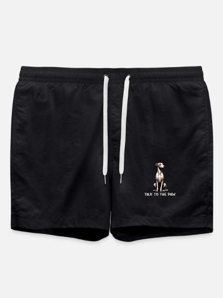 Talk to the Paw Whippet Windhund Whippets - Badeshorts - Schwarz