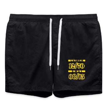 Léiwer 12/70 ewéi 08/15 - Swim Trunks - black - Front - AI Model Male 185 light (185cm)