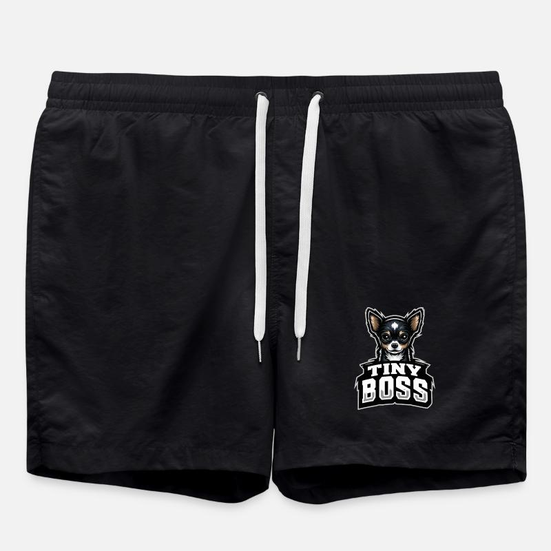 Kleiner Hund, große Persönlichkeit - Badeshorts - Schwarz