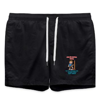 Tat ein bisschen weh - Badeshorts - Schwarz - Vorne - AI Model Male 185 light (185cm)