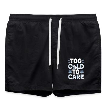 Trop froid pour s’occuper du pingouin - Short de bain - noir - Devant - AI Model Male 185 light (185cm)