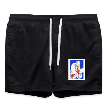 Fille manga coloré - Short de bain - noir - Devant - AI Model Male 185 light (185cm)