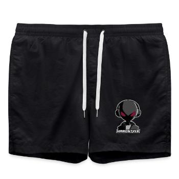 Hardstyle Alien – Conception musicale au casque - Short de bain - noir - Devant - AI Model Male 185 light (185cm)