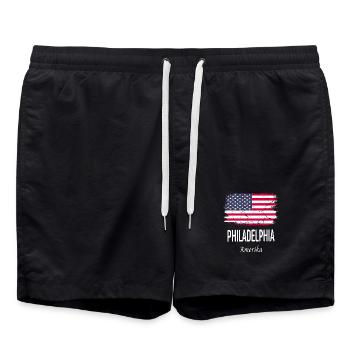 Philadelphie - Short de bain - noir - Devant - AI Model Male 185 light (185cm)
