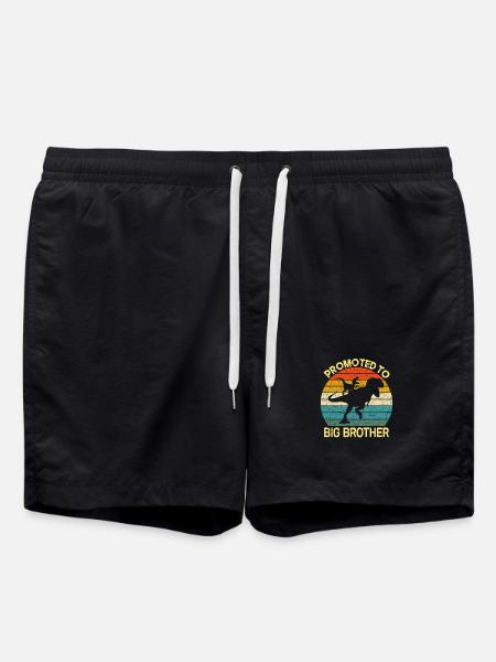 Befördert zum großen Bruder Dinosaurier - Badeshorts - Schwarz