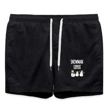 Snowman Expert - Swim Trunks - black - Front - AI Model Male 185 light (185cm)