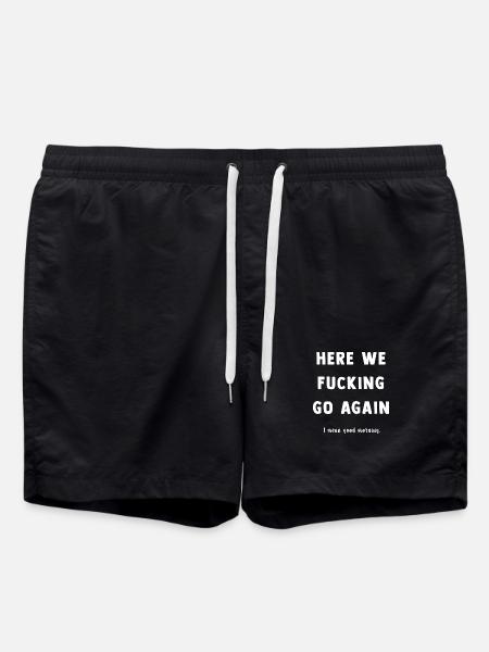 C’est reparti Spruch Tee - Short de bain - noir