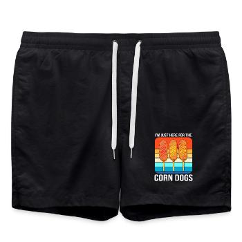 Chien de maïs - Short de bain - noir - Devant - AI Model Male 185 light (185cm)