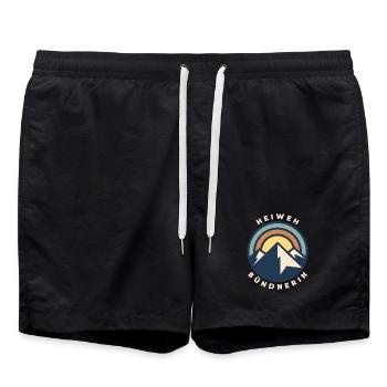 Heiweh des Grisons - Short de bain - noir - Devant - AI Model Male 185 light (185cm)