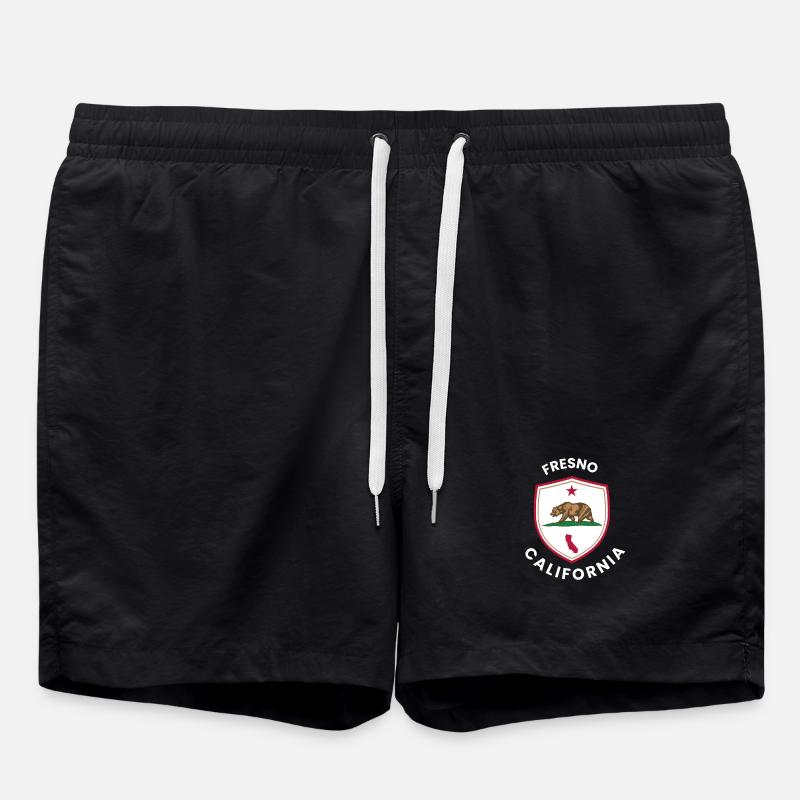 Fresno Shield Bear Emblem - Badeshorts - Schwarz