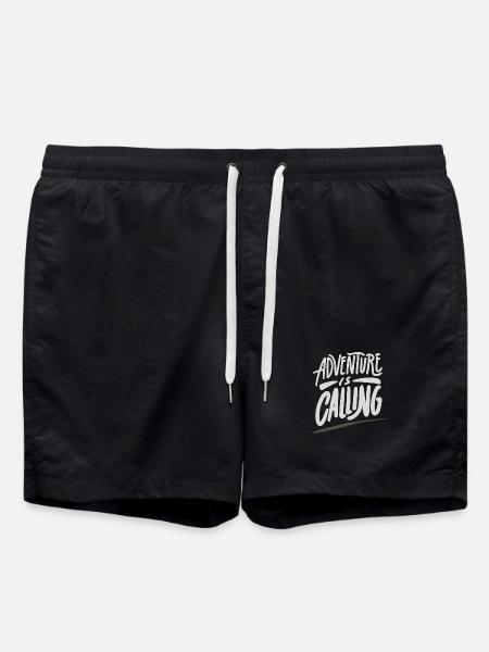 Adventure is calling - Badeshorts - Schwarz