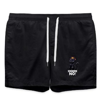 Before You Ask Cat Cat Cat Lover Kitty - Swim Trunks - black - Front - AI Model Male 185 light (185cm)