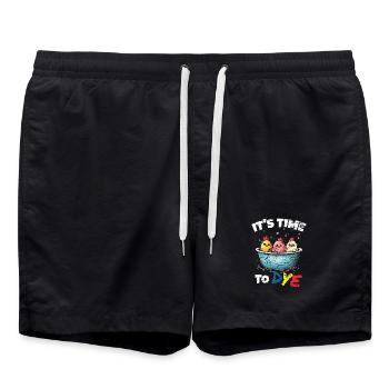 Œufs de Pâques Teinture des œufs de Pâques - Short de bain - noir - Devant - AI Model Male 185 light (185cm)