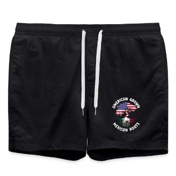 Fierté du Mexique & Maison Drapeau du Mexique - Short de bain - noir - Devant - AI Model Male 185 light (185cm)
