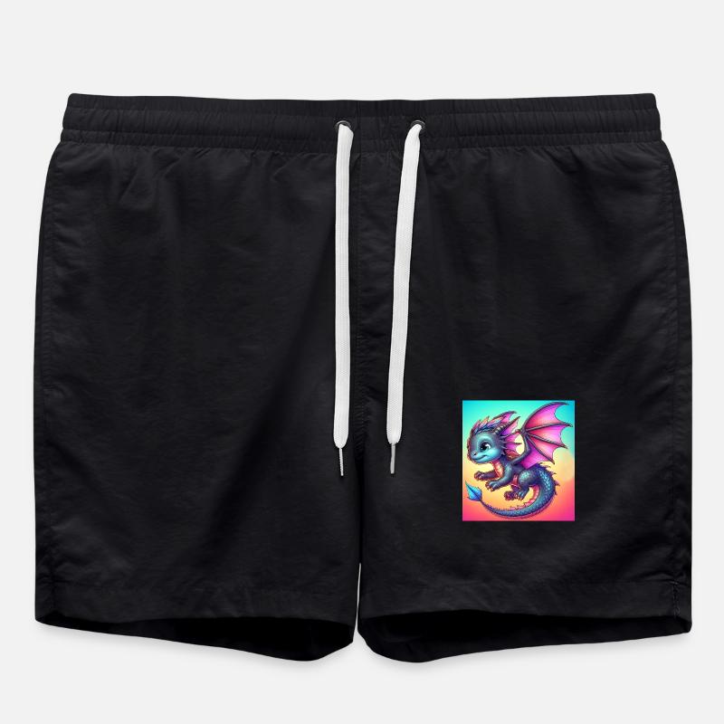 dragon - Swim Trunks - black