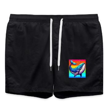 baleine - Short de bain - noir - Devant - AI Model Male 185 light (185cm)
