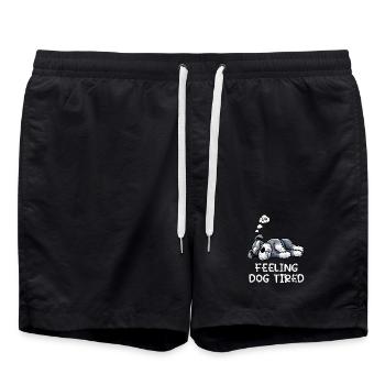 Feeling Dog Tired Schnauzer Schnauzer Owner - Swim Trunks - black - Front - AI Model Male 185 light (185cm)