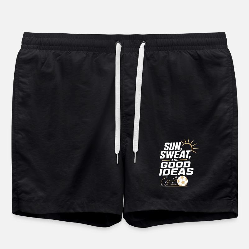 Sun, sweat and good ideas - Swim Trunks - black