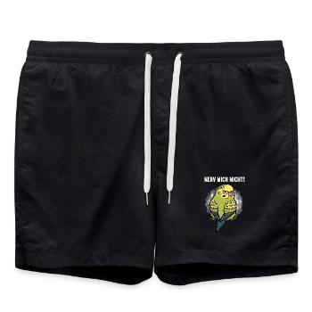 Nerv Mich Nicht Wellensittich Wellensittichhalter - Badeshorts - Schwarz - Vorne - AI Model Male 185 light (185cm)
