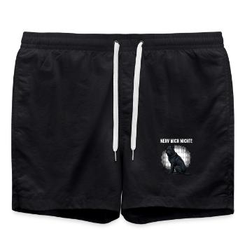 Nerv Mich Nicht Schwarzer Schäferhund Schäferhunde - Badeshorts - Schwarz - Vorne - AI Model Male 185 light (185cm)