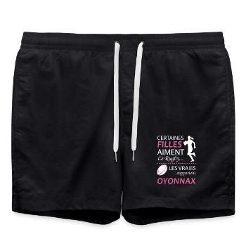 Certaines Filles Aiment Le Rugby Les Vraies Sup... - Short de bain - noir - Devant - AI Model Male 185 light (185cm)