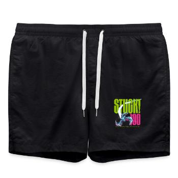 COINCÉ ! Bouclier 100 fissuré - Short de bain - noir - Devant - AI Model Male 185 light (185cm)
