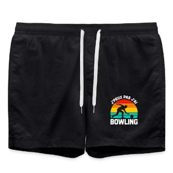 Je Ne Peux Pas J'ai Bowling - Short de bain - noir - Devant - AI Model Male 185 light (185cm)