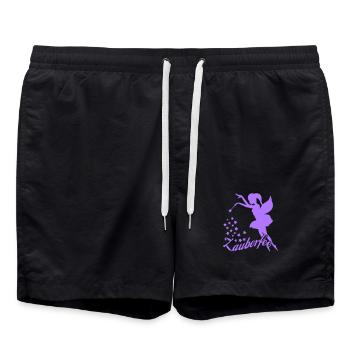 Zauberfee Sternenzauber - Badeshorts - Schwarz - Vorne - AI Model Male 185 light (185cm)