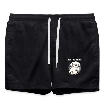 Don't Bother Me Malteser Maltese Owner Maltese - Swim Trunks - black - Front - AI Model Male 185 light (185cm)