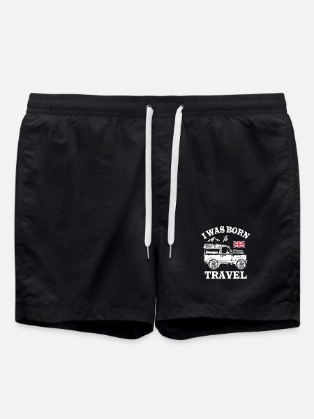 I_Was_Born_To_Travel - Swim Trunks - black