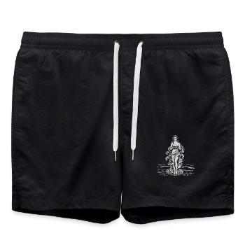 Venus-Göttin mit Schädel auf See - Badeshorts - Schwarz - Vorne - AI Model Male 185 light (185cm)