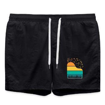 Piano Piano Musician Gift Gift Idea - Swim Trunks - black - Front - AI Model Male 185 light (185cm)