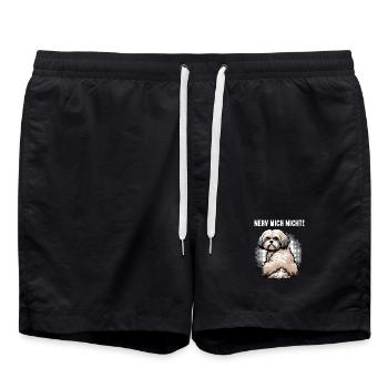 Nerv Mich Nicht Havaneser Havaneserbesitzer  - Badeshorts - Schwarz - Vorne - AI Model Male 185 light (185cm)