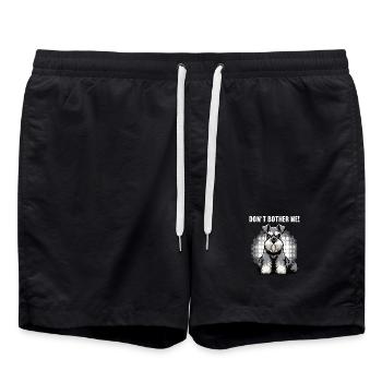 Ne me dérange pas, schnauzer riesenschnauzer - Short de bain - noir - Devant - AI Model Male 185 light (185cm)