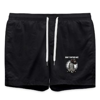 Don't Bother Me German Wirehaired Wirehaired Dog - Swim Trunks - black - Front - AI Model Male 185 light (185cm)