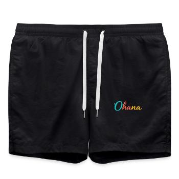'Ohana Hawaii Shirt' - Short de bain - noir - Devant - AI Model Male 185 light (185cm)