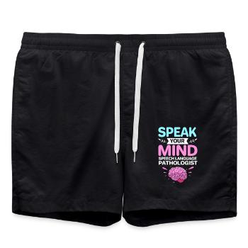 Speech Therapist Speech Therapy Speech Therapist - Swim Trunks - black - Front - AI Model Male 185 light (185cm)
