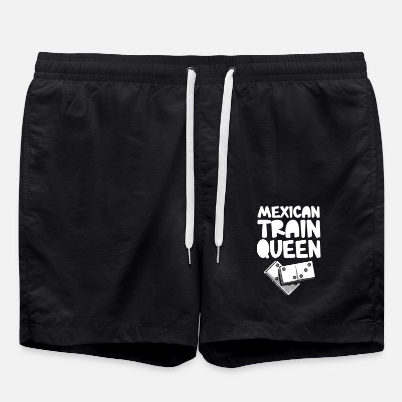 Mexican Train Domino - Swim Trunks - black