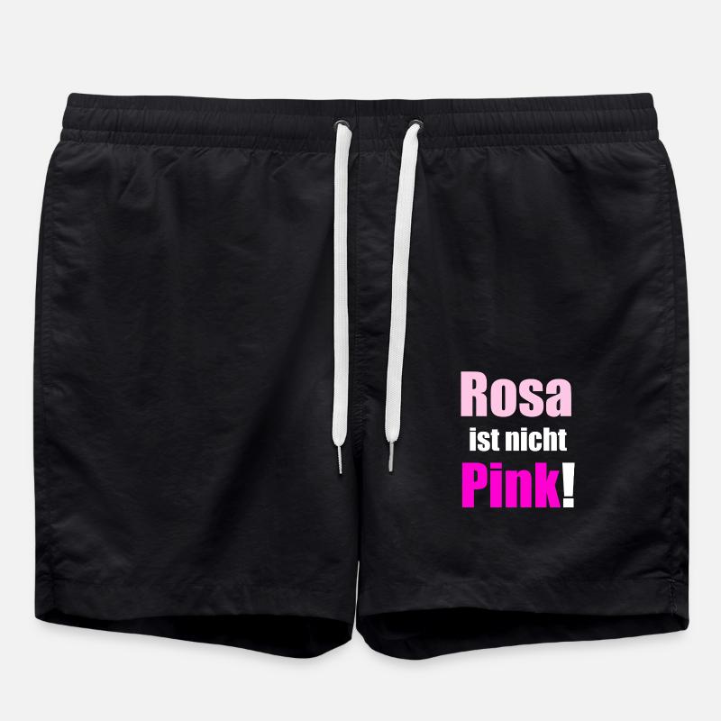 Rosa ist nicht Pink - Badeshorts - Schwarz