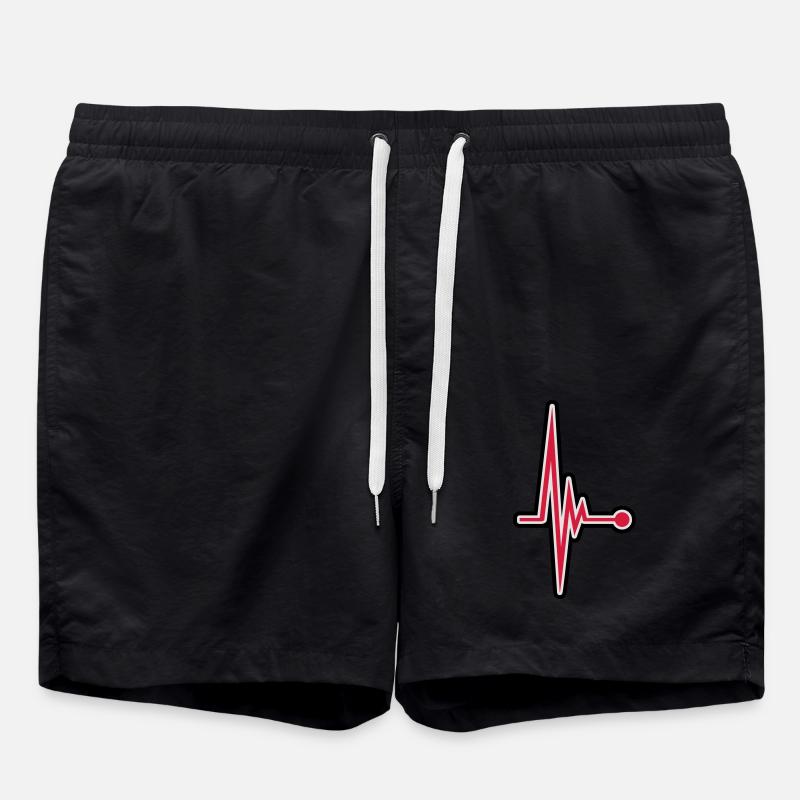 Heartbeat - Badeshorts - Schwarz