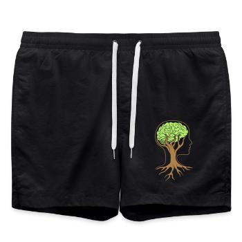 Conception de cerveau d'arbre - Short de bain - noir - Devant - AI Model Male 185 light (185cm)