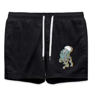 Anniversaire de méduse Enfants - Short de bain - noir - Devant - AI Model Male 185 light (185cm)
