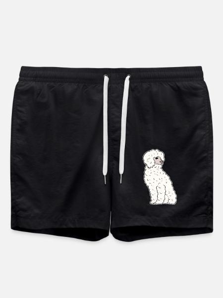 Pudel Hund Zwergpudel Toy Pudel Kleinpudel Welpe - Badeshorts - Schwarz