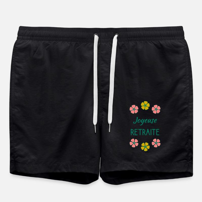 RETRAITE. BONNE RETRAITE. JOYEUSE RETRAITE - Short de bain - noir