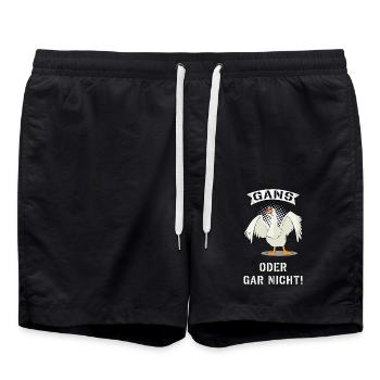 Goose or not at all - Swim Trunks - black - Front - AI Model Male 185 light (185cm)
