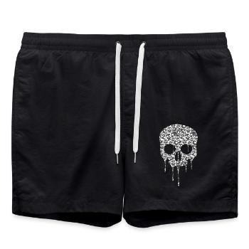 Skulls in skull Skull - Swim Trunks - black - Front - AI Model Male 185 light (185cm)