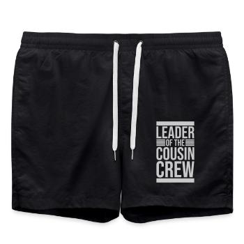 Leader Cousin Crew Team - Short de bain - noir - Devant - AI Model Male 185 light (185cm)